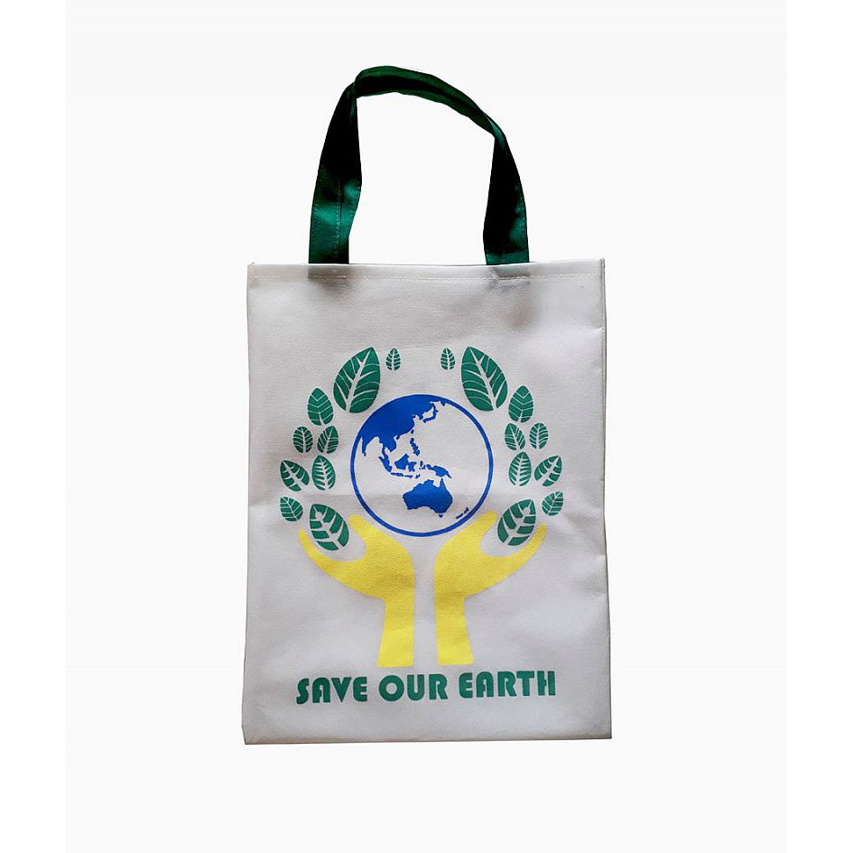 

Goodie Bag Save Our Earth Tas Tenteng Tote Go Green Hari Bumi Ramah Lingkungan Hiidup Murah Serbagun