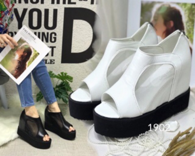 Sepatu wedges import realpict c1902