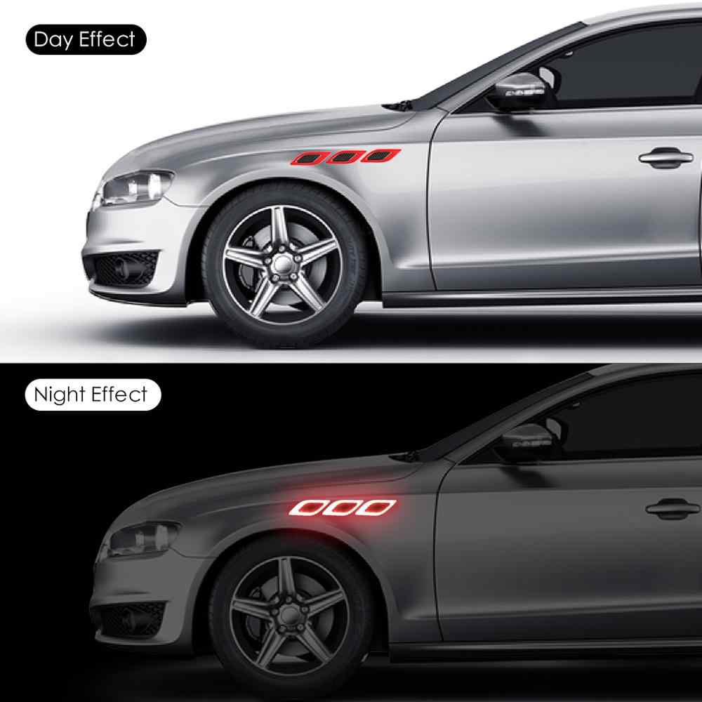 3D Sticker Reflector Carbon (6 Pcs) Body | Stiker Reflektor Car Mask Mobil