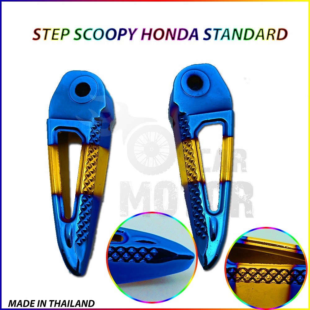 FOOTSTEP SCOOPY G3085 TWOTONE INJAKAN STEP BELAKANG HONDA BEAT SCOOPY NEW VARIO 125 150 MIO FINO motor