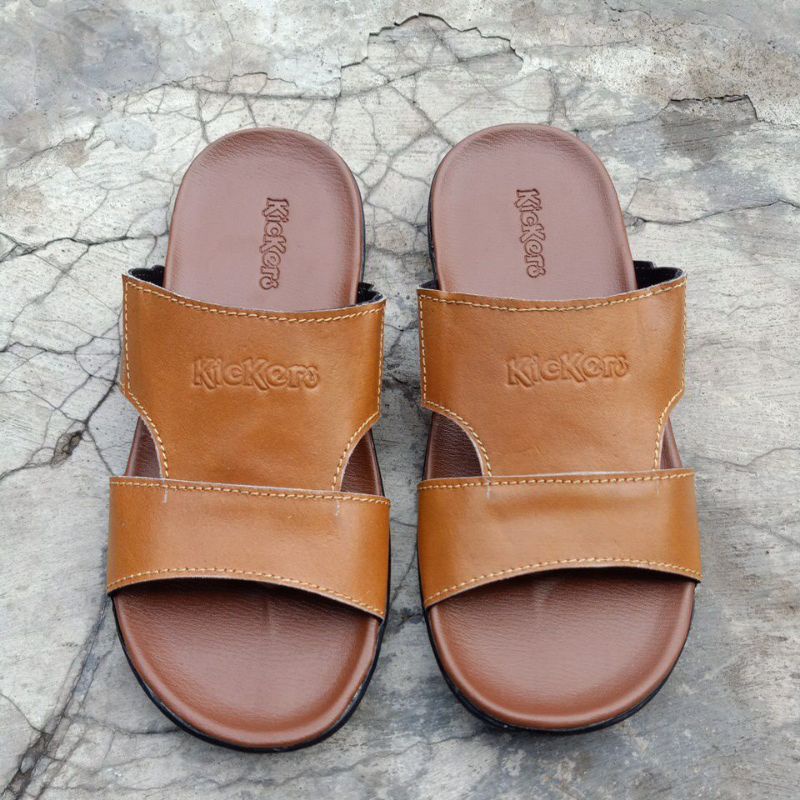 sandal Kickers 02/sandal kulit pria/sandal cowok terbaru/sandal murah/sandal fashion/sandal casual