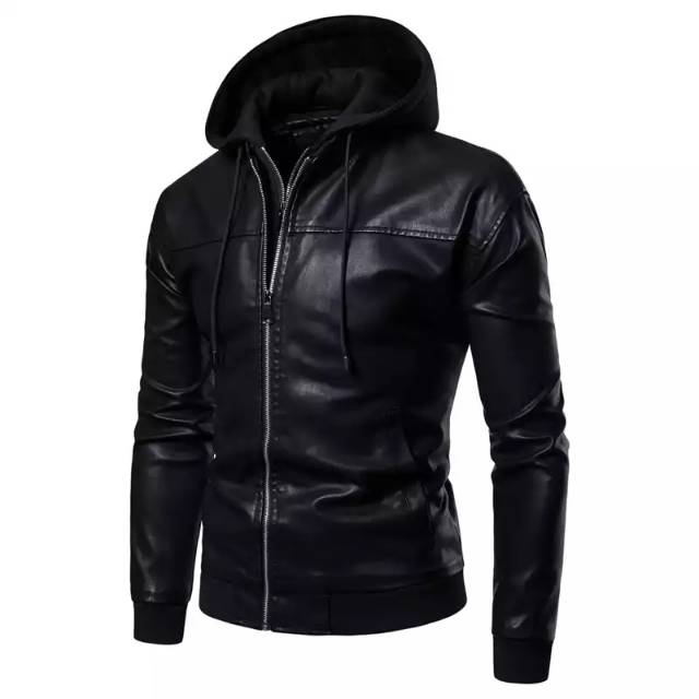 Besst ori jaket fu grade a semikulit hoodie full black