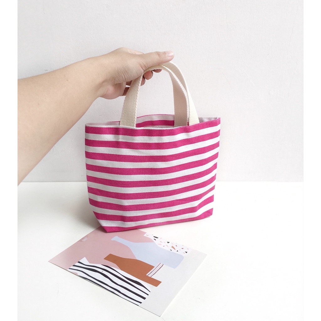 Totebag kanvas mini size 25x7x17 / tote bag mini lucu/ tas lucu / tas kekinian