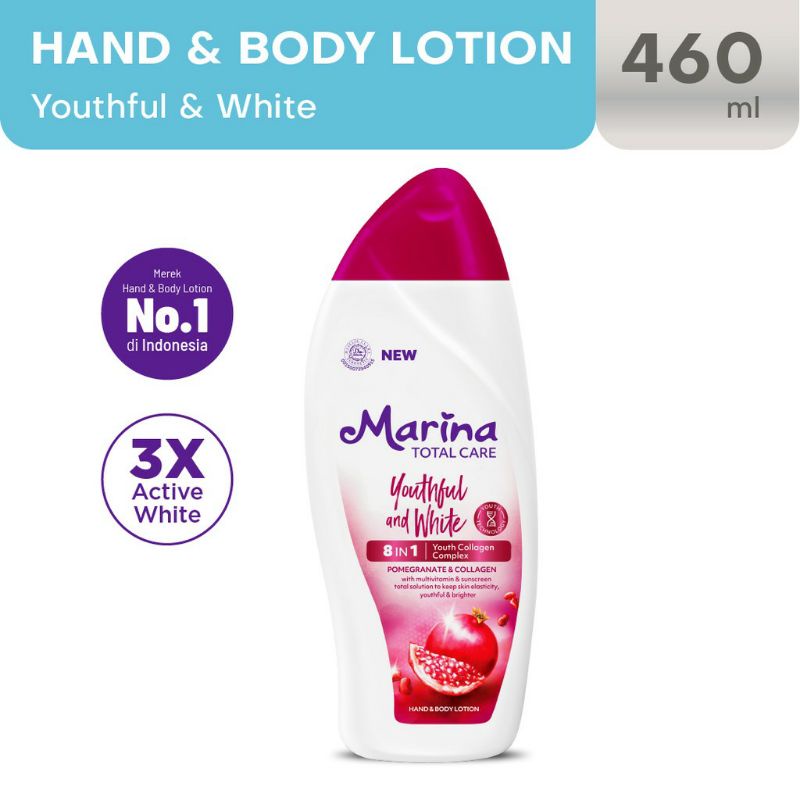 Marina Hand & Body Lotion Total Care Youthful 460 ml