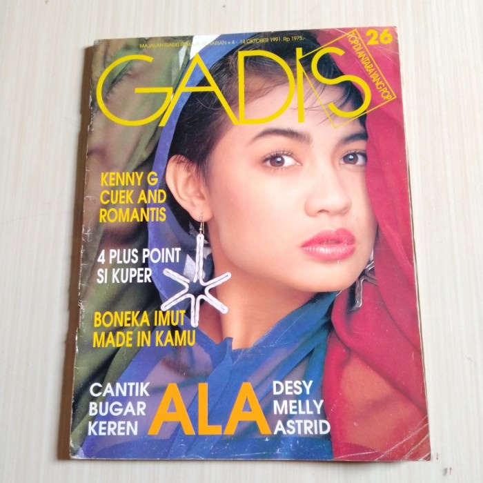 MAJALAH GADIS NO.26 OKT 1991 COVER CORNELIA AGATHA