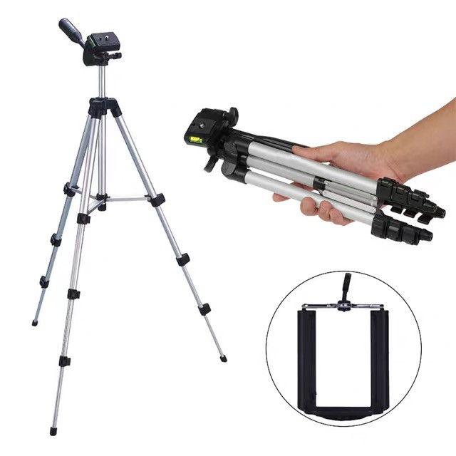 【33LV.ID】 Tripod 3110 - Tripod HP dan Kamera Universal 1M+ Free Holder U NON PACK