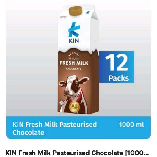 

KIN FRESH MILK PASTREURISED CHOCOLATE 1000 ML (1 CARTON 12 PCS) *3* DC51C1215