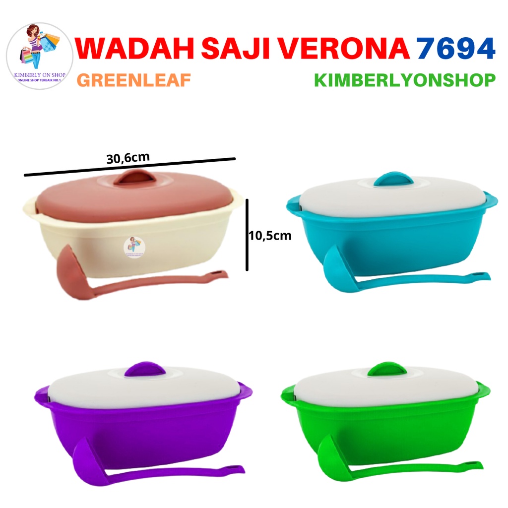 Wadah Saji Food Storage Verona 2,1 Liter 7694 Green Leaf