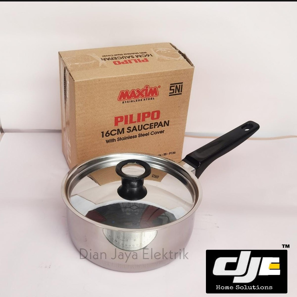 Maspion Maxim sauce pan tutup stainless 16cm dan 18cm