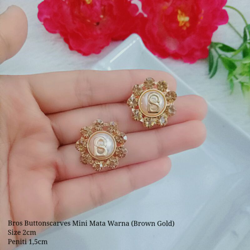 BROS BUTTONSCARVES KW (PART 5) BROS B-mini mata gold brown