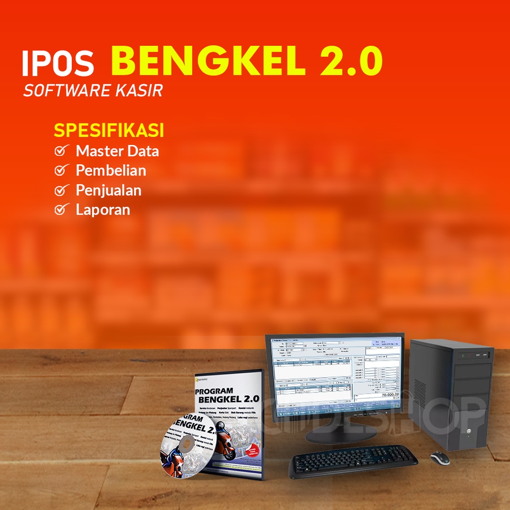 Ipos Bengkel 2.0 Program Aplikasi Kasir Bengkel Servis Motor Mobil dan Toko Sparepart Kendaraan