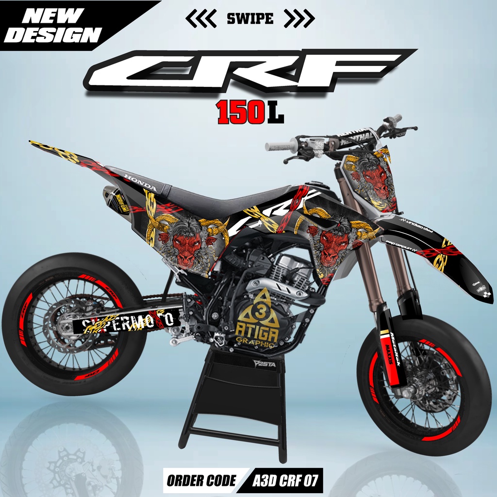 Decal CRF150L supermoto full body decal crf150 full body dekal crf 150 full body dekal crf 150 terba