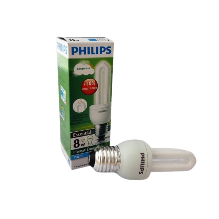 LAMPU PHILIPS ESSENTIAL 8 WATT LAMPU HEMAT ENERGI 8 WATT