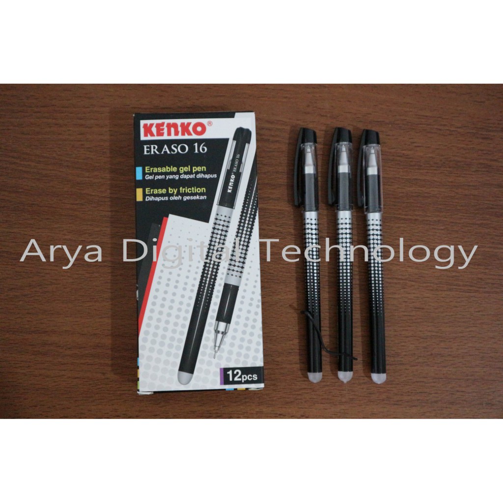 

Pulpen Hapus Eraso 16 Kenko Erasable Bisa Dihapus HITAM Murah Bagus Original
