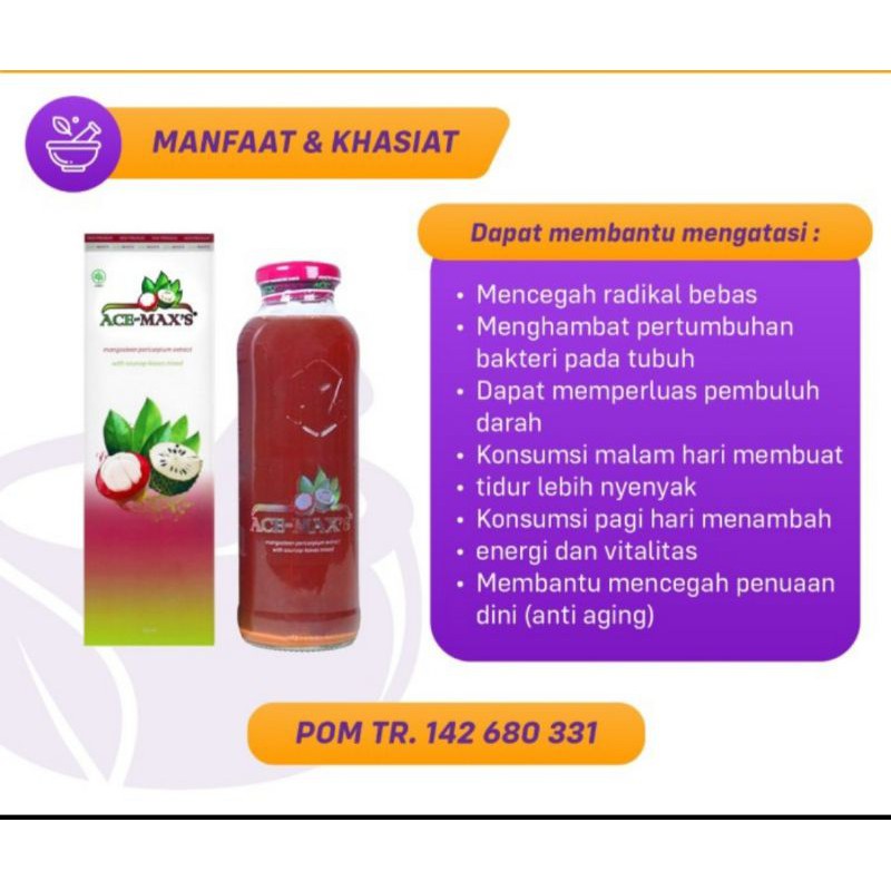 

Grosir Ace Maxs (Kulit Manggis+Daun Sirsak)