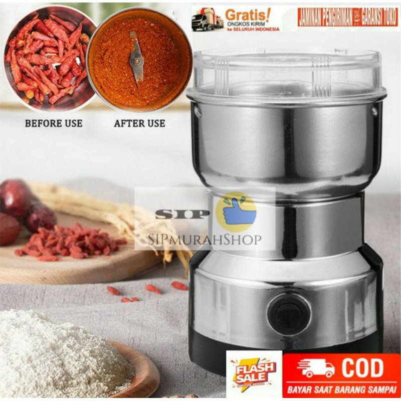 Penggiling Kopi Electric Coffee Grinder Blender Bumbu Dapur / Blender Alat  Penggiling Kopi Obat Biji Kacang Bumbu Dapur Electric / Blender Kopi Penghalus kopi Penghancur Kopi Merk Nima / BLENDER PORTABLE / BLENDER 150W PENGHALUS BUMBU GRINDER PENGHALUS