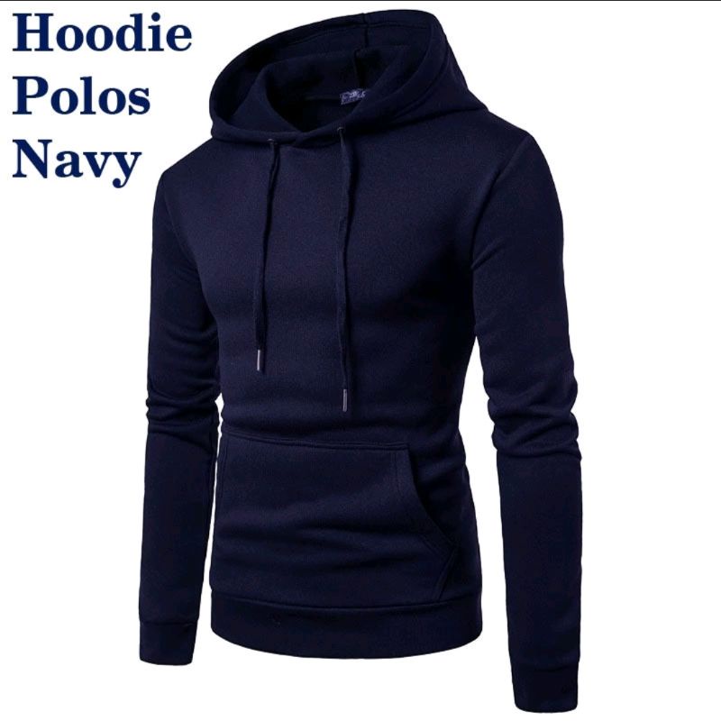 sweater hoodie lengan panjang polos