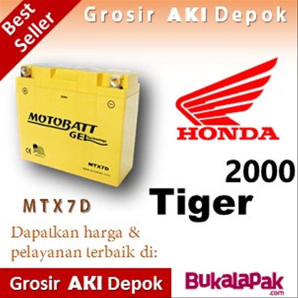 BARU Aki kering/ Tiger 2000 Honda/ MTX7D MOTOBATT/ cc accu motor