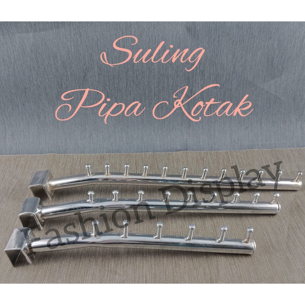 Hanger Pipa Kotak Suling Pipa Kotak Gantungan Baju Display Toko Gantungan Besi Kait Pipa kotak-BH