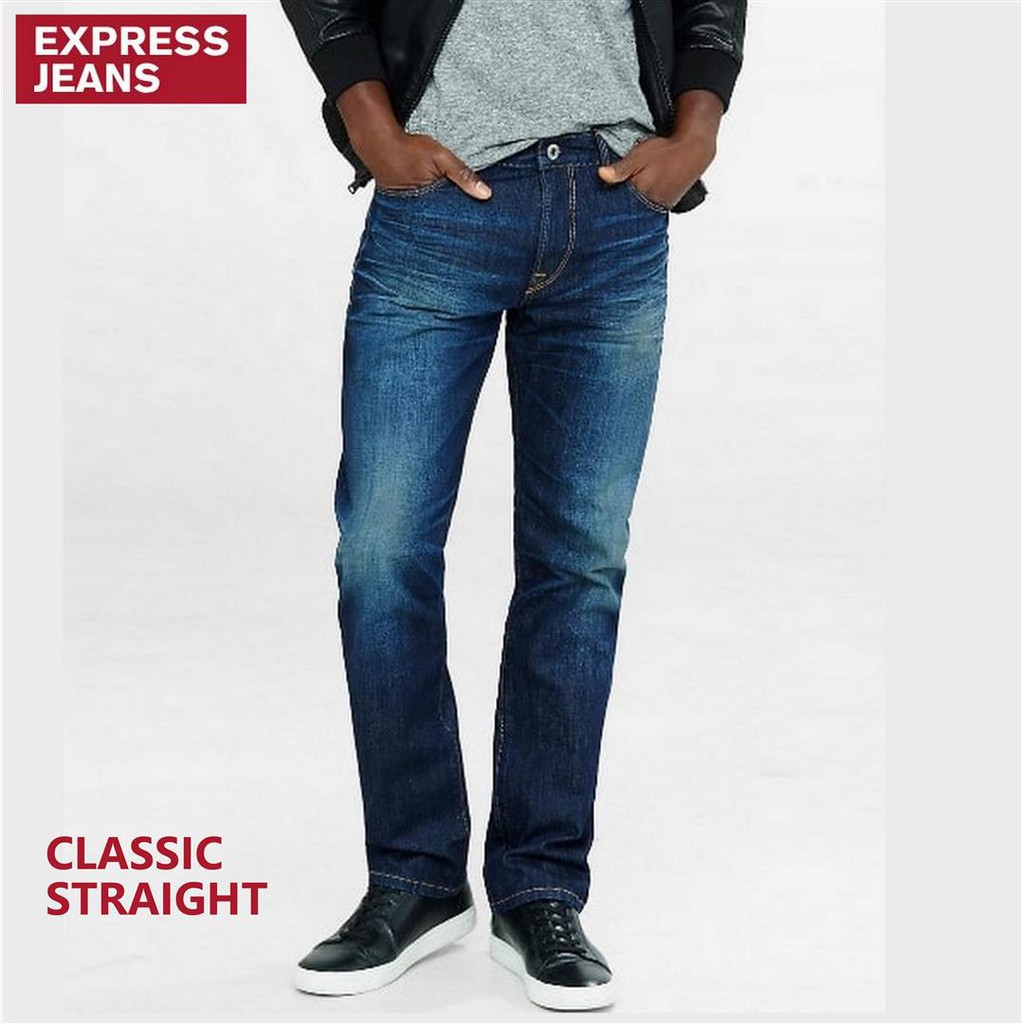 Celana Jeans Pria Branded EXPRESS Original Kingston Classic Straight murah sisa ekspor