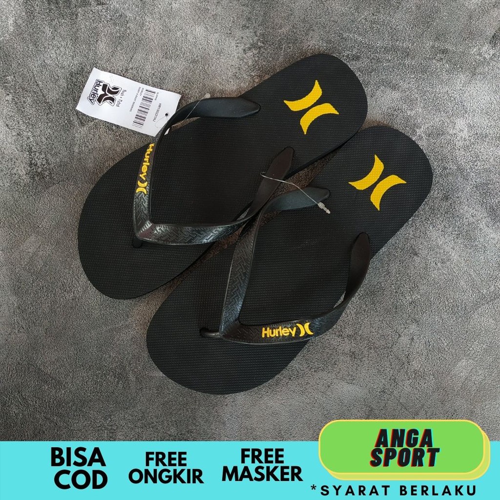 SANDAL JEPIT PRIA HURLEY / SENDAL COWOK JEPIT KASUAL KEKINIAN / SANDAL SURFING PANTAI PREMIUM