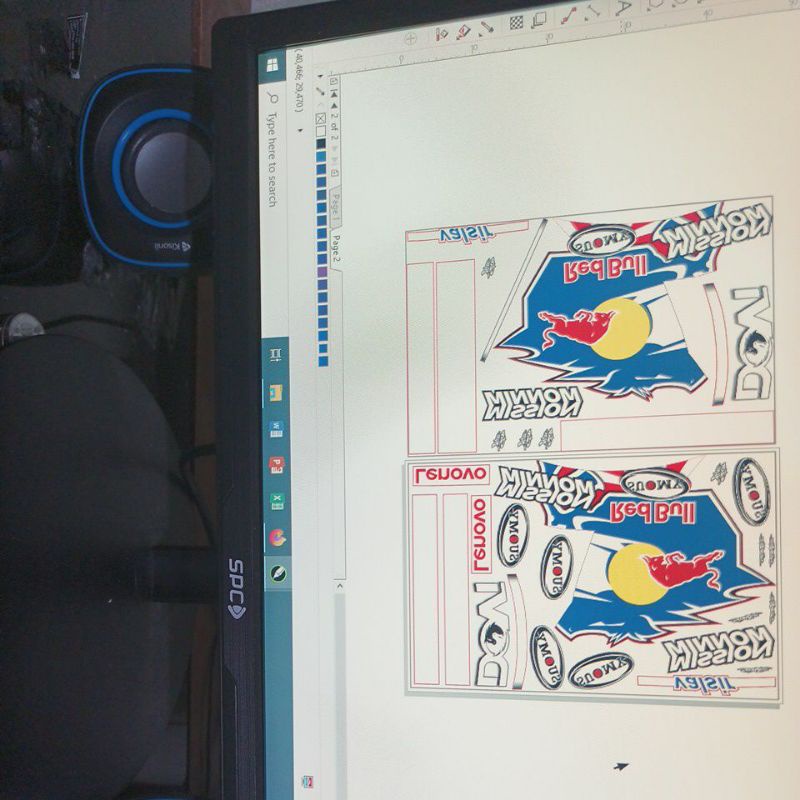 water decal helm motif suomy dovisioso(BUKAN STIKER)