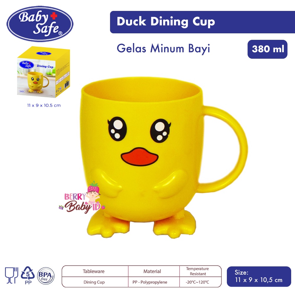 Baby Safe Duck Dining Cup Gelas Cangkir Tempat Minum Bayi 380ml Berry Mart