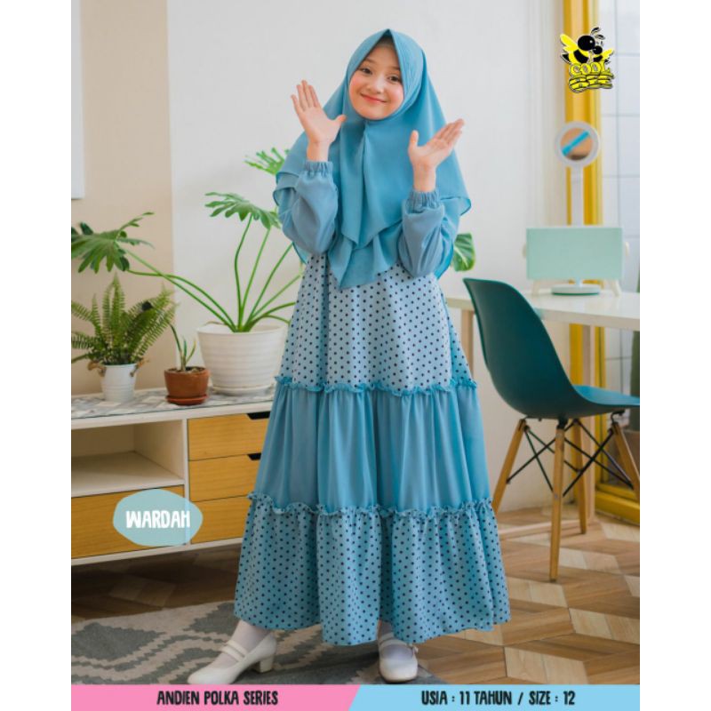 gamis Andien polka coolbee