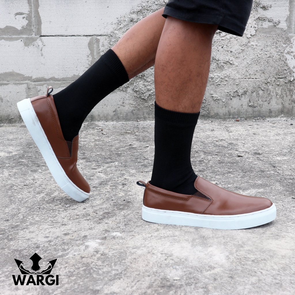 39-43 WARGI ARAYA - Sepatu Slip On Casual Pria Original Murah (cuci gudang)