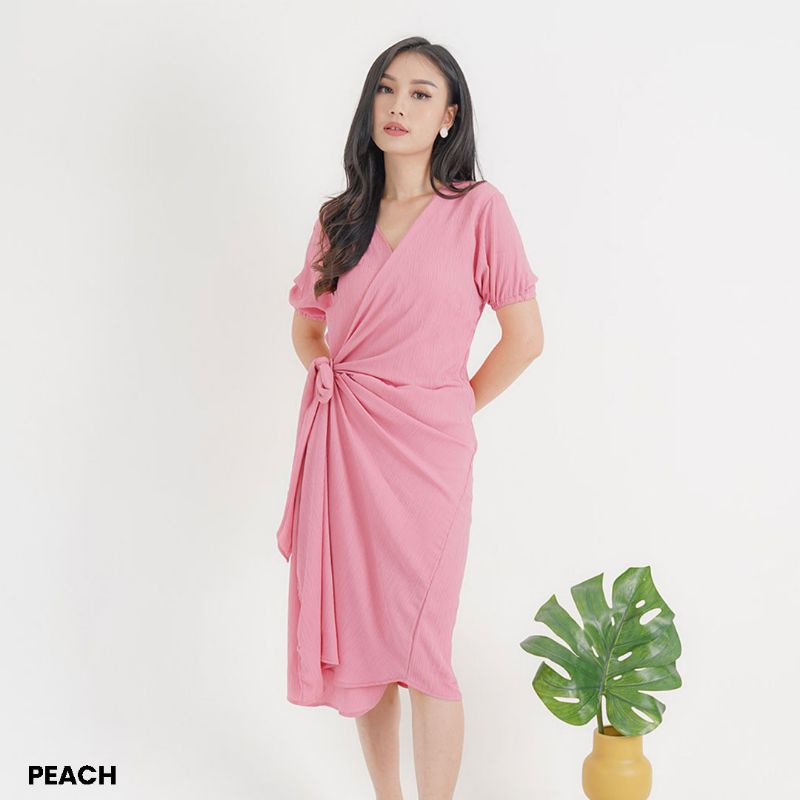 Dress Crinkle Elvator / Midi Dress / Dress Korea / Dress Kekinian