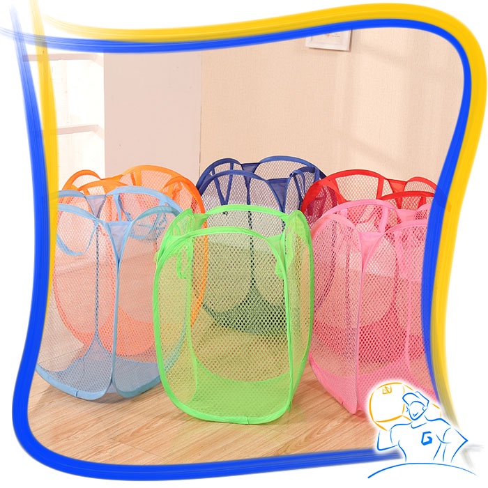 Keranjang Baju Kotor Lipat Motif Karakter Laundry Basket Ukuran Besar Organizer Bag