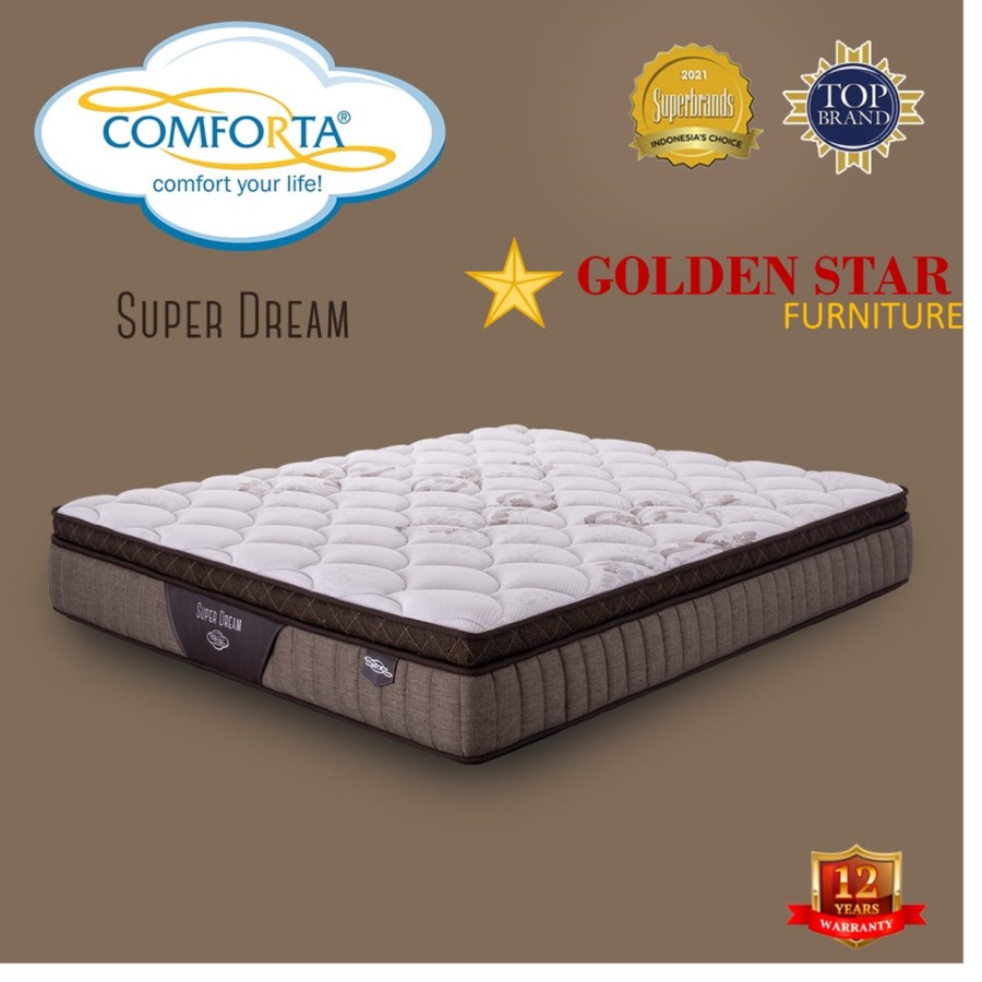 Jual Kasur Matras SUPER DREAM COMFORTA Spring Bed 120/160/180 Springbed ...