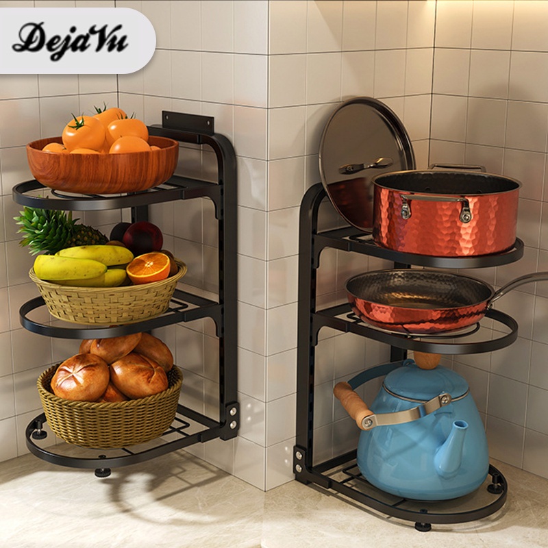 Dejavu Rak Panci Susun Dinding Rak Wajan Westafel Rak Dapur Kitchen Rack Tingkat Tempel Gantung Rak 