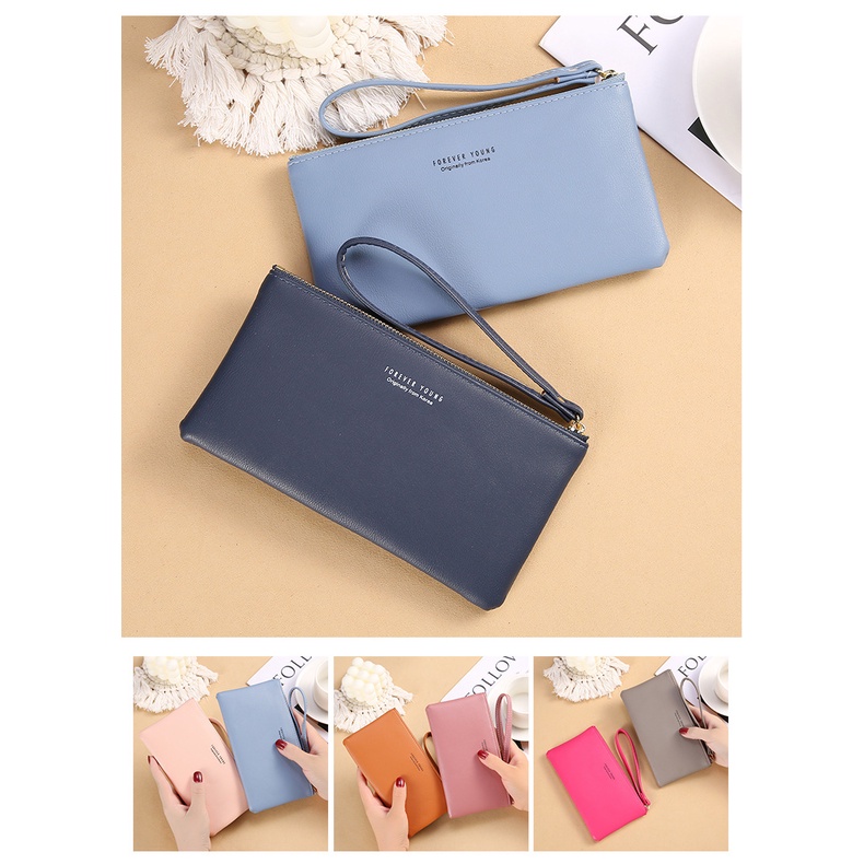 KhatinStore Tas Dompet Cluth Wanita Terbaru Import Dompet HP Sentuh Remaja FOREVER YOUNG 2 IN 1-389