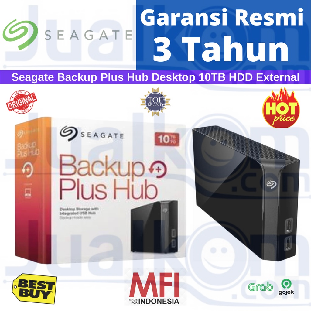 Harddisk SEAGATE Back Up Plus HUB DESKTOP Storage 10 TB 3.5&quot; USB 3.0 Resmi