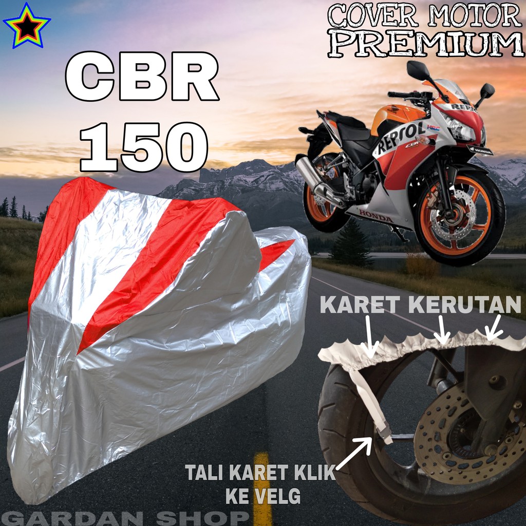 Sarung Motor CBR 150 Silver MERAH Body Cover Penutup Motor Cbr 150 PREMIUM