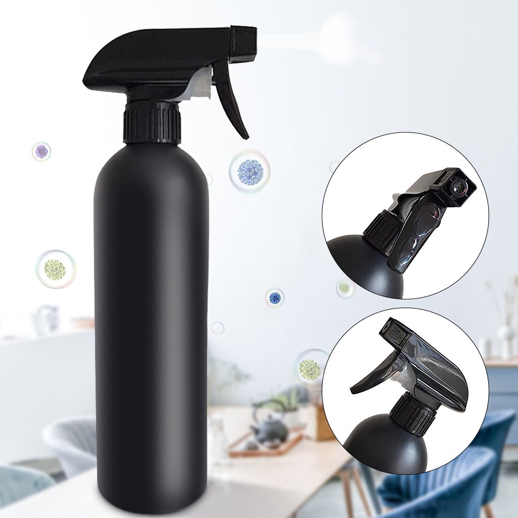 Botol Spray Kosong Multifungsi 500ml Warna Hitam Untuk Alkohol / Disinfektan / Air