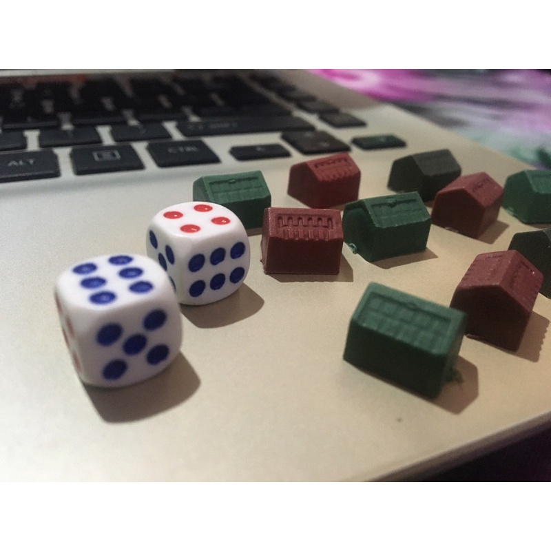 Monopoli Rumah Monopoly /Dadu Monopoly(12mm x 12 mm) / Pion Monopoly