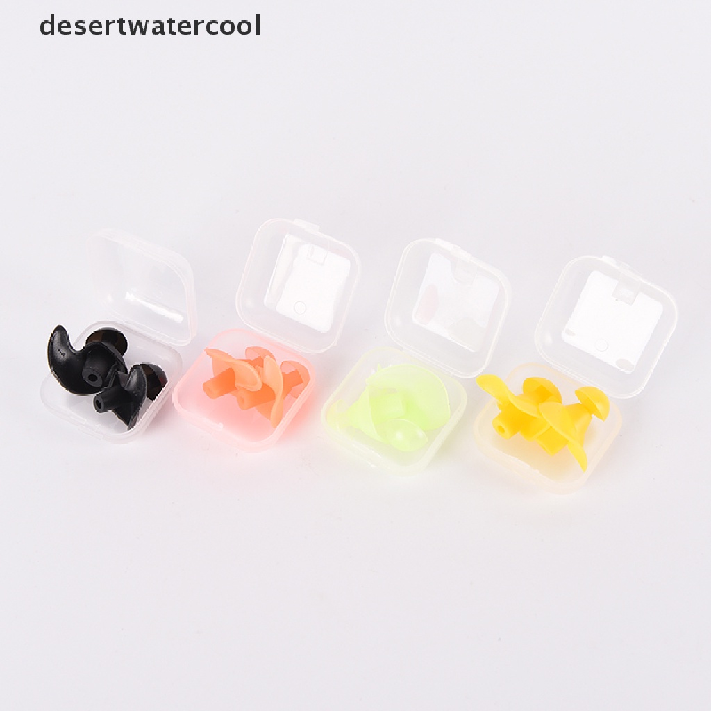 Deid 1 Pasang Ear plug Silikon Lembut Anti Bising / Air Untuk Berenang