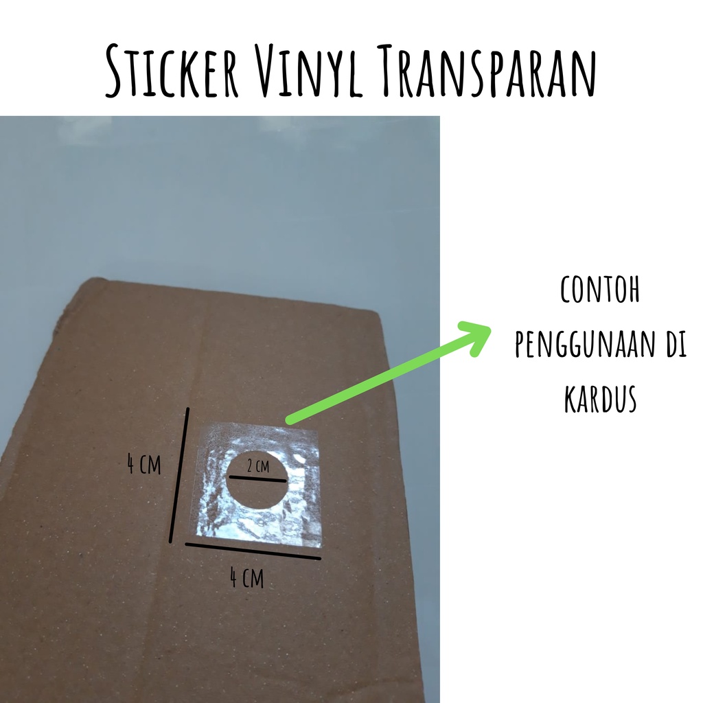 

Isi 150 pcs Stiker Vinyl Transparan Bentuk Persegi Modifikasi - Stiker Segel Kardus Kemasan