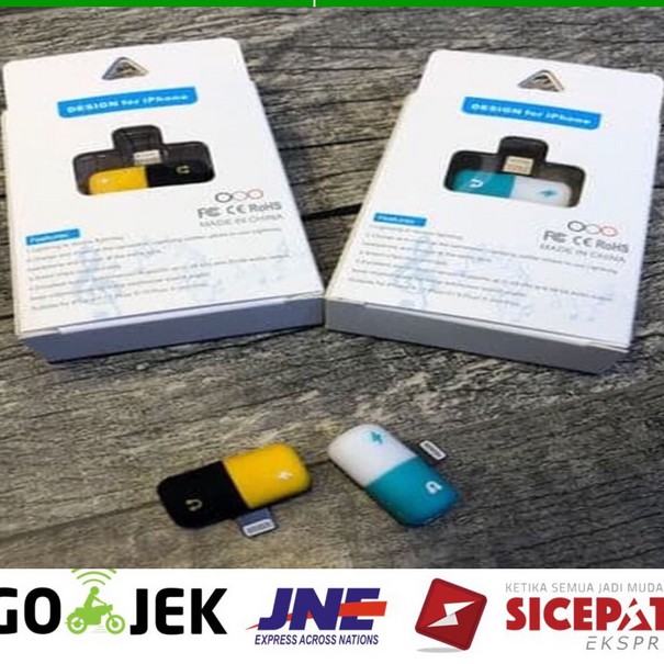 connector konektor lightning 2 in 1 iphone 7 8 plus X audio charger