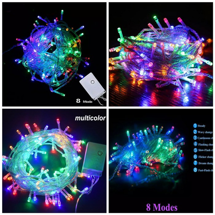 Lampu Tumblr Led 10 Meter Lampu Hias Warna Warni Rainbow