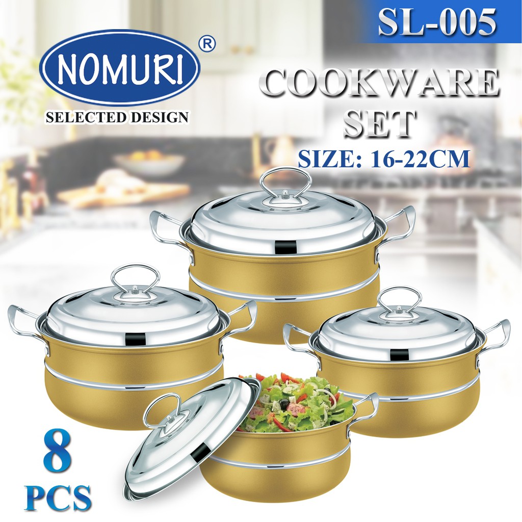 PANCI CANTIK PANCI SET STAINLESS STEEL SL-005 NOMURI
