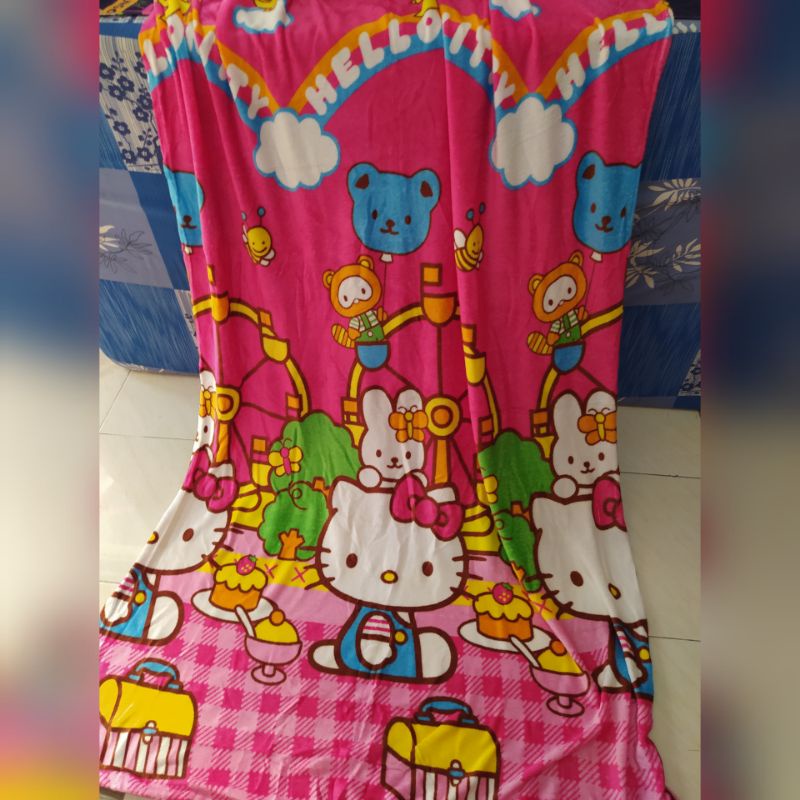 Selimut Anak Karakter Hello kitty / Selimut Anak Motif Hello kitty / selimut tidur
