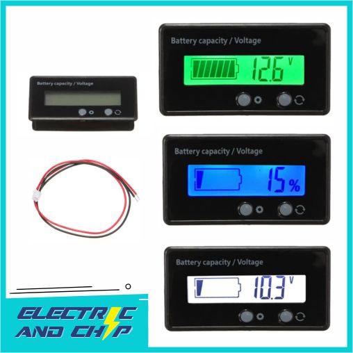 Indikator Kapasitas Baterai Battery Capacity Digital Voltmeter 8-70V