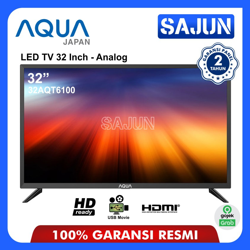 AQUA 32AQT6100 LED TV 32 INCH USB MOVIE HDMI HD TV - LE32AQT6100