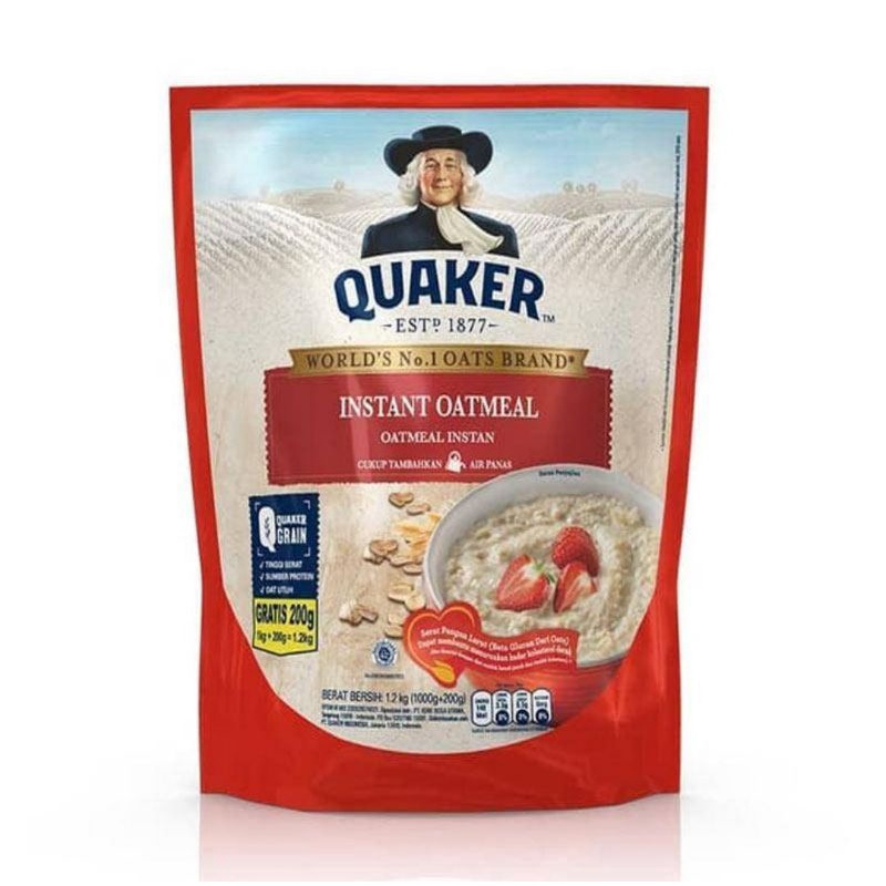 

Quaker Instant Oatmeal 1200 gr Merah 1.2 kg 1 2 kilo