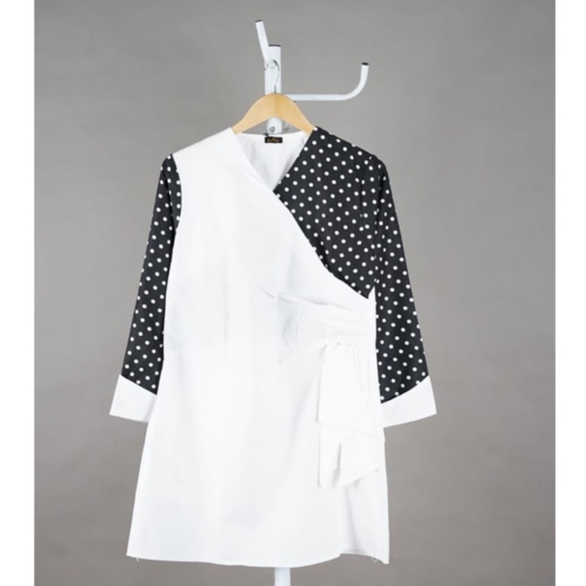 Tunik Hijabers Kombinasi Nila Tunik Kombinasi - Ilalang Store