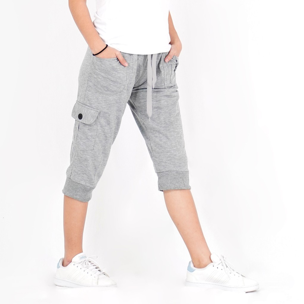 Mia Celana  Jogger  Wanita  3 4 Sporty Trendy Basic 