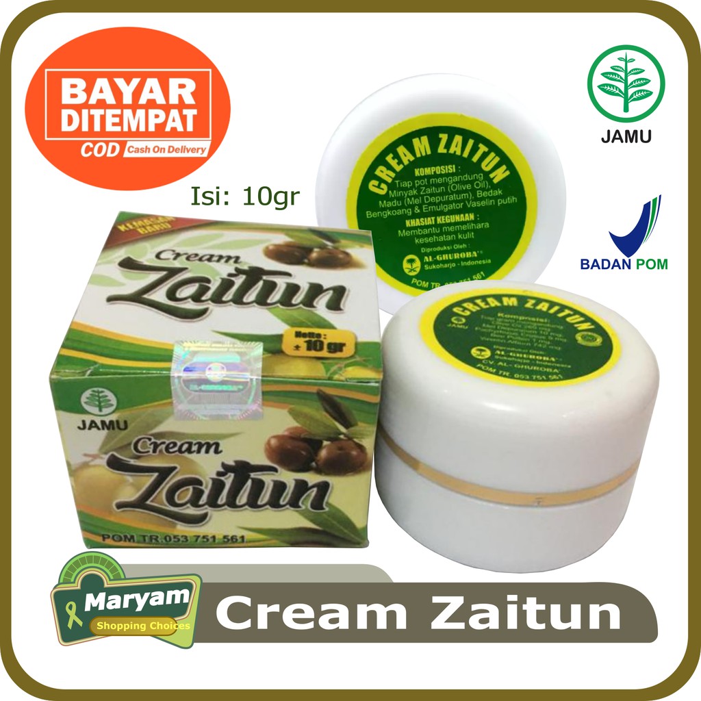 Cream Zaitun Al Ghuroba Ori  - Cream Zaitun Untuk Wajah